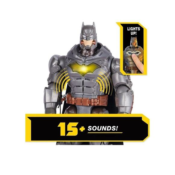 DC Comics Battle Strike Batman Talking Action Figure Deluxe 20 Phrases 12” - Picture 3 of 5